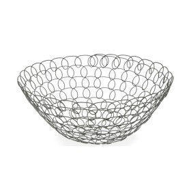 Obstschale Grau Metall (28 x 12 x 28 cm) von Versa, Badezimmerablagen und-regale - Ref: S3406868, Preis: 6,79 €, Rabatt: %