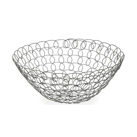 Obstschale Grau Metall (28 x 12 x 28 cm) von Versa, Badezimmerablagen und-regale - Ref: S3406868, Preis: 6,79 €, Rabatt: %