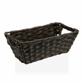 Basket Versa With handles Dark brown Polyethylene Plastic 17 x 11,5 x 29 cm by Versa, Cosmetic Organisers - Ref: S3407608, Pr...