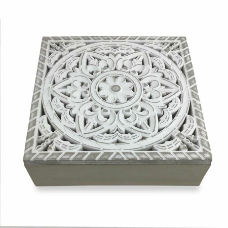 Jewelry box Versa Mandala 22 x 7 x 22 cm MDF Wood by Versa, Wardrobe Jewellery Organisers - Ref: S3407783, Price: 13,12 €, Di...