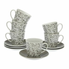 Juego de Tazas con Platos Versa Oxford Porcelana 9 x 14 x 14 cm 10,5 x 8 x 6 cm 14 x 14 x 2 cm (12 pcs) de Versa, Tazas - Ref...