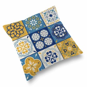 Cuscino Imbottito Versa Mosaico Giallo Poliestere (15 x 45 x 45 cm) di Versa, Cuscini decorativi - Rif: S3408018, Prezzo: 9,7...