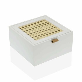 Box-Schmuckkästchen DKD Home Decor 25 x 15,5 x 18 cm Champagner Beige Holz Aluminium | Tienda24 - Global Online Shop Tienda24.eu