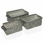 Basket set Versa Lively Polyester Textile (18 x 14 x 28 cm) (3 Pieces) by Versa, Storage boxes and chests - Ref: S3408171, Pr...