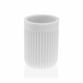 Toothbrush Holder Versa STRIA White Resin (7,3 x 10,3 x 7,3 cm) by Versa, Stands and dispensers - Ref: S3408260, Price: 7,37 ...