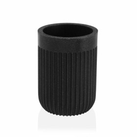 Toothbrush Holder Versa STRIA Black Resin (7,3 x 10,3 x 7,3 cm) by Versa, Stands and dispensers - Ref: S3408262, Price: 7,37 ...