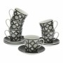 Juego de 6 Tazas de Té con Plato Versa Urbana Porcelana 9 x 14 x 14 cm 10,5 x 8 x 6 cm 14 x 14 x 2 cm de Versa, Tazas - Ref: ...