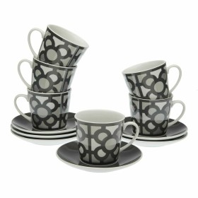 Conjunto de chávenas com pires Versa Urbana Porcelana 9 x 14 x 14 cm 10,5 x 8 x 6 cm 14 x 14 x 2 cm de Versa, Canecas - Ref: ...