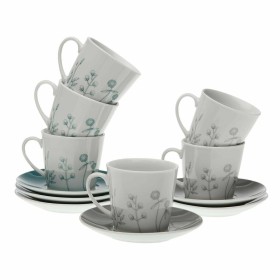 Conjunto de chávenas com pires Versa Nomma Porcelana 9 x 14 x 14 cm 10,5 x 8 x 6 cm 14 x 14 x 2 cm de Versa, Canecas - Ref: S...