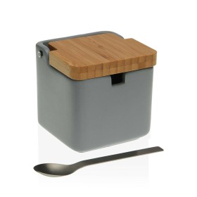 Sucrier Versa Gris Céramique Acier Bambou Dolomite (8,5 x 8,7 x 8,5 cm) de Versa, Sucre et lait - Réf : S3409307, Prix : 10,7...