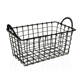 Multi-purpose basket Versa Black Steel 23 x 14,5 x 37 cm by Versa, Shelves and supports - Ref: S3409319, Price: 10,65 €, Disc...