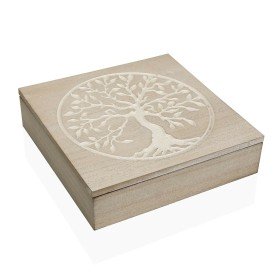 Dekorative Box Versa Blomster Holz MDF 24 x 7 x 24 cm | Tienda24 - Global Online Shop Tienda24.eu