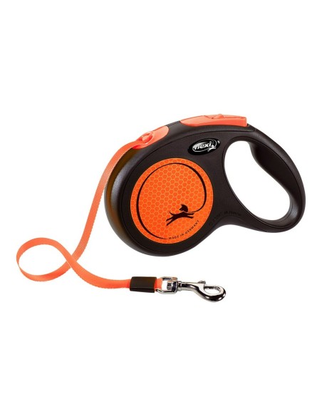 Dog Lead Flexi NEW NEON 5 m Orange Size M | Tienda24 Tienda24.eu