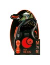 Dog Lead Flexi NEW NEON 5 m Orange Size M | Tienda24 Tienda24.eu