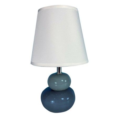 Desk lamp Versa Blue Ceramic Textile (15 x 22,5 x 9,5 cm) by Versa, Bedside and Table Lamps - Ref: S3409477, Price: 12,33 €, ...