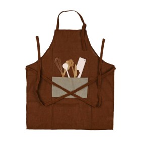 Apron Versa Cubiertos Brown Polyester Cotton Nylon (80 x 70 cm) by Versa, Aprons - Ref: S3409695, Price: 5,80 €, Discount: %