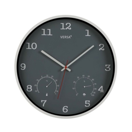 Reloj de Pared Versa Gris Plástico (4,3 x 35,5 x 35,5 cm) de Versa, Relojes de pared - Ref: S3409737, Precio: 18,57 €, Descue...