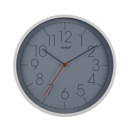 Reloj de Pared Versa Gris Plástico (4,3 x 30,5 x 30,5 cm) de Versa, Relojes de pared - Ref: S3409739, Precio: 13,26 €, Descue...