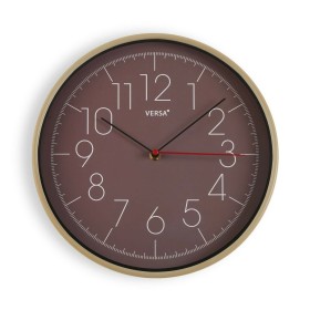 Horloge Murale Versa Marron Plastique (4,3 x 30,5 x 30,5 cm) de Versa, Pendules murales - Réf : S3409743, Prix : 13,42 €, Rem...