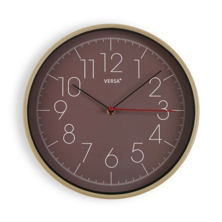 Horloge Murale Versa Marron Plastique (4,3 x 30,5 x 30,5 cm) | Tienda24 - Global Online Shop Tienda24.eu