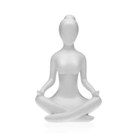 Deko-Figur Versa Weiß Yoga 12 x 20 x 10 cm Harz von Versa, Ornamente - Ref: S3410062, Preis: 15,42 €, Rabatt: %