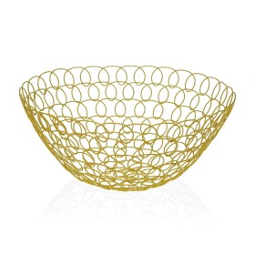 Fruit Bowl Versa Eris Mustard Metal Steel (28 x 12 x 28 cm) by Versa, Bowls and large cups - Ref: S3410075, Price: 6,79 €, Di...