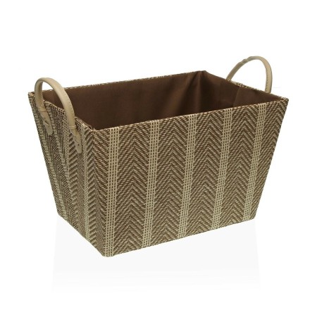 Basket Versa Beige Paper (26 x 22 x 36 cm) by Versa, Cosmetic Organisers - Ref: S3410102, Price: 12,64 €, Discount: %