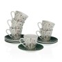 Set of Mugs with Saucers Versa Sansa Porcelain 5,8 x 6 x 5,8 cm Coffee (12 Pieces) by Versa, Cups - Ref: S3410125, Price: 15,...