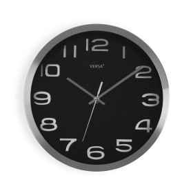 Horloge Murale Versa Noir Aluminium (4 x 30 x 30 cm) de Versa, Pendules murales - Réf : S3410139, Prix : 19,66 €, Remise : %