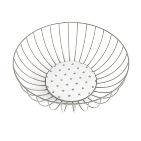 Wire Basket Versa Metal Steel MDF Wood 28 x 11 x 28 cm Stars by Versa, Bowls and large cups - Ref: S3410402, Price: 9,55 €, D...