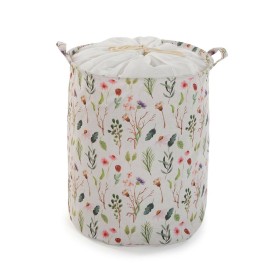 Laundry basket Versa Flowers Polyester Textile (38 x 48 x 38 cm) by Versa, Laundry Baskets - Ref: S3410415, Price: 10,02 €, D...