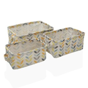 Conjunto de Cestas Versa Erin Retangular 28 x 18 x 14 cm Têxtil de Versa, Organizadores de cosméticos - Ref: S3410418, Preço:...