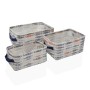 Basket set Versa Rectangular Fish 28 x 18 x 14 cm Polyester Textile by Versa, Cosmetic Organisers - Ref: S3410421, Price: 10,...