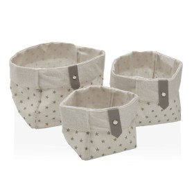 Set di Cestini Versa Stelle Poliestere 14 x 14 x 14 cm Tessile di Versa, Organizer per cosmetici - Rif: S3410425, Prezzo: 7,3...