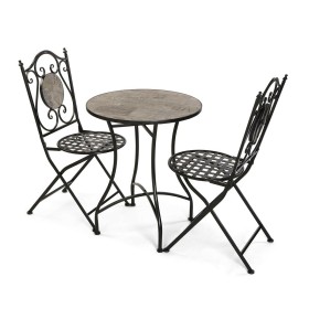 Tisch-Set mit 2 Stühlen Versa Ivar Schwarz 60 x 71 x 60 cm von Versa, Gartenmöbel-Sets - Ref: S3410476, Preis: 175,93 €, Raba...