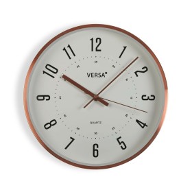 Wall Clock Versa Golden Metal Aluminium (4,3 x 30,5 x 30,5 cm) by Versa, Wall Clocks - Ref: S3410546, Price: 18,55 €, Discoun...