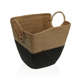 Basket Versa Black Paper Bath & Shower 21 x 21 x 21 cm by Versa, Cosmetic Organisers - Ref: S3410650, Price: 10,78 €, Discoun...