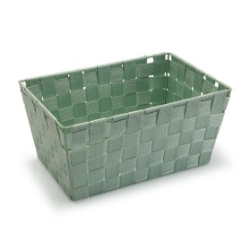 Basket Versa Large Green Textile 20 x 15 x 30 cm by Versa, Cosmetic Organisers - Ref: S3410735, Price: 7,34 €, Discount: %