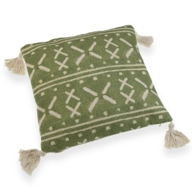 Cushion Versa Green Tassels 10 x 45 x 45 cm by Versa, Cushions - Ref: S3410800, Price: 10,78 €, Discount: %