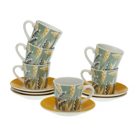 Juego de 6 Tazas con Plato Versa Elora Porcelana de Versa, Tazas - Ref: S3410866, Precio: 10,78 €, Descuento: %