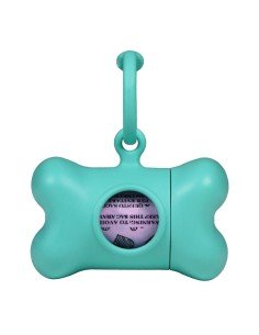 Dispenser di Buste per Animali Domestici United Pets Bon Ton Nano Classic Cane Acquamarina Plastica riciclata (6 x 3 x 4 cm) ...