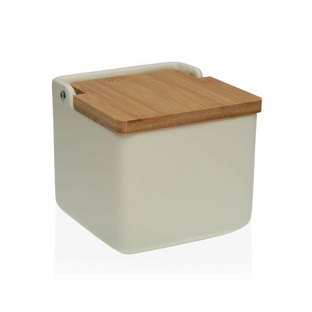 Salière avec couvercle Versa Beige 12,2 x 11,5 x 12,2 cm Céramique Dolomite de Versa, Doseurs d'assaisonnements et d'épices -...