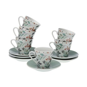 Juego de 6 Tazas de Café Versa Acebo Porcelana de Versa, Tazas - Ref: S3411153, Precio: 13,89 €, Descuento: %