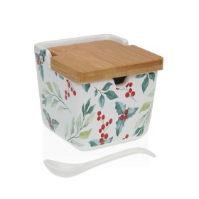 Sugar Bowl Versa Acebo Ceramic 8,8 x 8,5 x 8,8 cm by Versa, Sugar and milk - Ref: S3411210, Price: 7,34 €, Discount: %