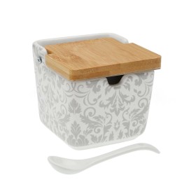 Sugar Bowl Versa Damasco Ceramic 8,8 x 8,5 x 8,8 cm by Versa, Sugar and milk - Ref: S3411211, Price: 7,34 €, Discount: %