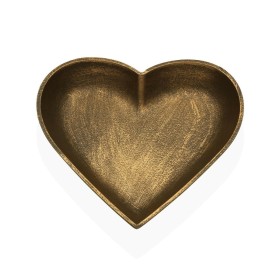 Figurine Décorative Versa Doré Coeur 25 x 25 x 3,5 cm de Versa, Objets de décoration - Réf : S3411260, Prix : 7,34 €, Remise : %