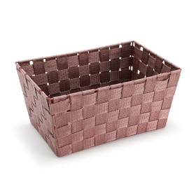 Cesta Versa Rosa Textil 20 x 15 x 30 cm de Versa, Organizadores de cosméticos - Ref: S3411412, Precio: 6,91 €, Descuento: %