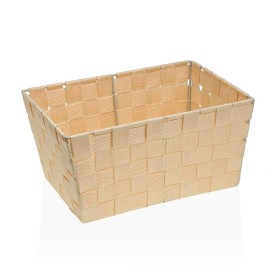 Panier Versa Beige Textile 20 x 15 x 30 cm de Versa, Rangements pour produits cosmétiques - Réf : S3411413, Prix : 7,34 €, Re...