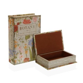 Boîte Décorative Versa Botany Livre Toile Bois MDF 7 x 27 x 18 cm de Versa, Boîtes - Réf : S3411569, Prix : 16,99 €, Remise : %