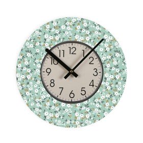 Wall Clock Versa Flowers Wood 4 x 30 x 30 cm by Versa, Wall Clocks - Ref: S3411790, Price: 6,79 €, Discount: %